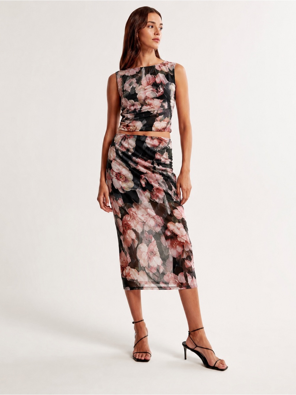 Abercrombie and Fitch Floral Sheer Two Piece Set